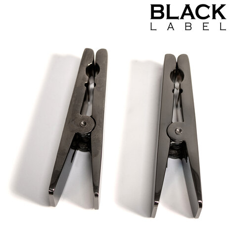Black Label - Wasknijper Tepelklemmen - Zwart Chroom