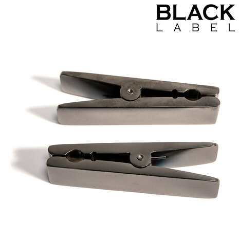 Black Label - Wasknijper Tepelklemmen - Zwart Chroom