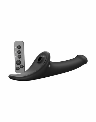 Strap-On-Me - Multi Orgasm Dildo - Strapless Strap-on met Luchtdruk Stimulatie - Zwart - Medium