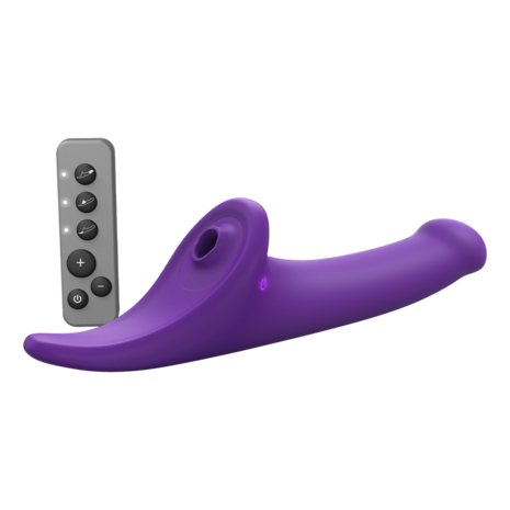 Strap-On-Me - Multi Orgasm Dildo - Strapless Strap-on met Luchtdruk Stimulatie - Paars - Large