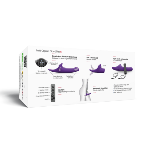 Strap-On-Me - Multi Orgasm Dildo - Strapless Strap-on met Luchtdruk Stimulatie - Paars - Small