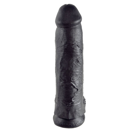 Pipedream King Cock - Zwarte Dildo met Scrotum - 30 cm - Zwart