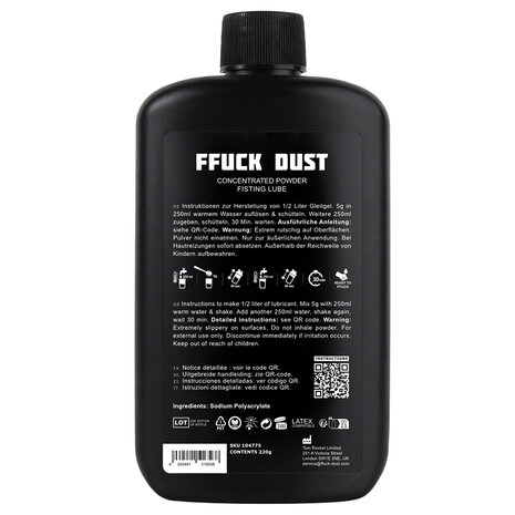 Fist Club - Ffuck Dust - Fisting Glijmiddel in Poedervorm - 220 gram