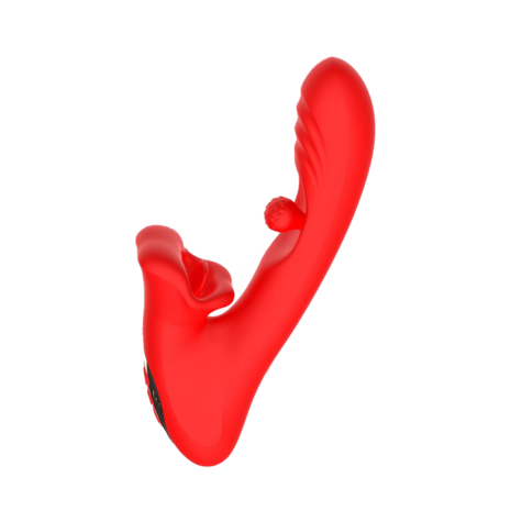 IY - Franky - Knabbelende Vibrator met Roterende Bal - Met App Control - Rood