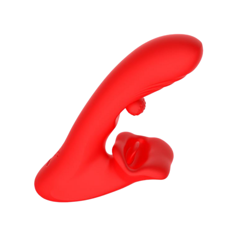 IY - Franky - Knabbelende Vibrator met Roterende Bal - Met App Control - Rood