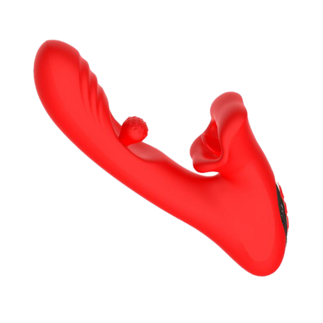 IY - Franky - Knabbelende Vibrator met Roterende Bal - Met App Control - Rood