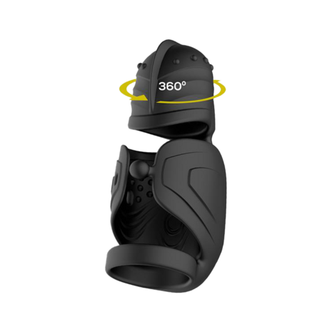 IY - Zonte - Roterende en Vibrerende Cap Masturbator - App Control &ndash; Zwart