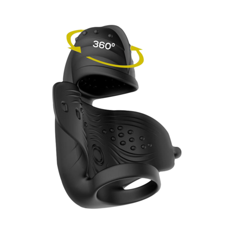 IY - Zonte - Roterende en Vibrerende Cap Masturbator - App Control &ndash; Zwart