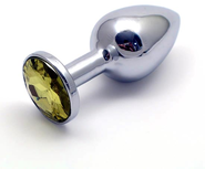 Buttplug staal small geel
