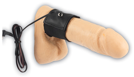 Rimba Electro Sex - Leren Penisband Met Elastiek bi-polair