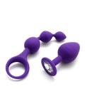 Rimba - Barcelona - Anaal Set Met Buttplug En Anaal kralen - Paars Rimba - Barcelona - Anaal Set Met Buttplug En Anaal kralen - Paars