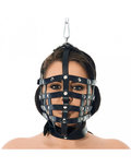 Rimba - Leren Muilkorf - Hoofdmasker Met Ring Boven - Hoofdbondage Rimba - Leren Muilkorf - Hoofdmasker Met Ring Boven - Hoofdbondage
