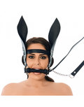 Rimba Bondage Play - Paardenbit gag met teugels en oren voor pony play Rimba Bondage Play - Paardenbit gag met teugels en oren voor pony play