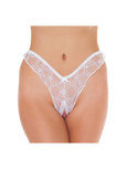 Amorable By Rimba - Kanten brasilian String Met Open Kruis - Wit Amorable By Rimba - Kanten brasilian String Met Open Kruis - Wit