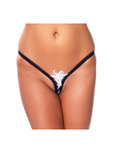 Amorable by Rimba - Minimale G-string Met vetersluiting - Wit Amorable by Rimba - Minimale G-string Met vetersluiting - Wit