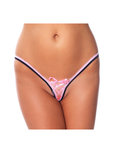 Amorable by Rimba - Erotische Slip - Sexy G-string Met Lief Vetersluiting Accent - Roze - One Size Amorable by Rimba - Erotische Slip - Sexy G-string Met Lief Vetersluiting Accent - Roze - One Size
