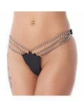 Rimba - Leren slip met kettingen - verstelbaar met drukknopen Rimba - Leren slip met kettingen - verstelbaar met drukknopen