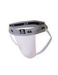 BIKE Jockstrap met elastische band 2 inch wit/grijs BIKE Jockstrap met elastische band 2 inch wit/grijs