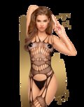 Penthouse - Catsuit Fatal Look - Zwart - One Size Penthouse - Catsuit Fatal Look - Zwart - One Size