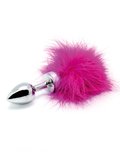 Rimba - Buttplug RVS Met veren - Roze