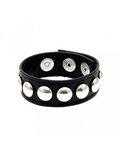 Rimba - Luxe Leren Cockring/penis strap Met Metalen siernieten - Verstelbaar Rimba - Luxe Leren Cockring/penis strap Met Metalen siernieten - Verstelbaar