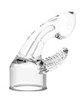POWER Opzetstuk Wand Vibrator Dual Stimulation - transparant