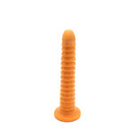 Gold Play - Soft Liquid Siliconen Anaal Dildo - Ribbed - Goud - Maat S Gold Play - Soft Liquid Siliconen Anaal Dildo - Ribbed - Goud - Maat S
