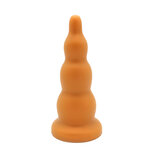 Gold Play - Soft Liquid Siliconen Anaal Dildo Blop - Goud - Maat S Gold Play - Soft Liquid Siliconen Anaal Dildo Blop - Goud - Maat S