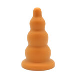 Gold Play - Soft Liquid Siliconen Anaal Dildo Blop - Goud - Maat L Gold Play - Soft Liquid Siliconen Anaal Dildo Blop - Goud - Maat L
