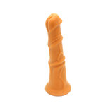 Gold Play - Soft Liquid Siliconen Dildo - Beast - Goud - Maat M Gold Play - Soft Liquid Siliconen Dildo - Beast - Goud - Maat M