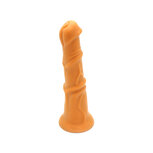 Gold Play - Soft Liquid Siliconen Dildo - Beast - Goud - Maat L Gold Play - Soft Liquid Siliconen Dildo - Beast - Goud - Maat L