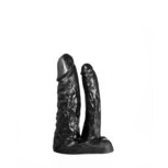 515 line - Dubbele Dildo - 18 & 13 cm - Zwart