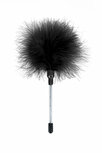 Sweet Caress - Zwarte streelzweep met veertjes