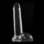 Dinoo - Dildo - Diceratops - 29 x 6 cm - Transparant