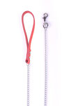 Kiotos - Hondenriem Met Ketting En Rood Handvat - Maat S