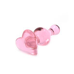 Kiotos Glass - Roze Buttplug Van Glas Met Hartje Kiotos Glass - Roze Buttplug Van Glas Met Hartje