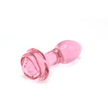 Kiotos Glass - Glazen Buttplug Met Roos - Roze Kiotos Glass - Glazen Buttplug Met Roos - Roze