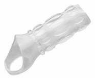 Size Matters penis sleeve met relief - transparant Size Matters penis sleeve met relief - transparant