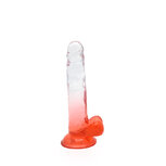 Kiotos Cox Color - Gekleurde Dildo 05 - 20 x 3,2 cm - Transparant/Rood