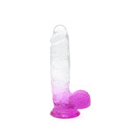 Kiotos Cox Color - Gekleurde Dildo 08 - 18,5 x 4 cm - Transparant/Paars