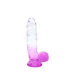 Kiotos Cox Color - Gekleurde Dildo 09 - 21,5 x 4,3 cm - Transparant/Paars