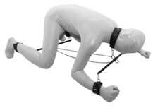 Kiotos - Bondageset Prisoners Bar Spreidstang Met Leren Boeien