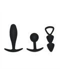 Rimba - Basel - Buttplug Set Van 3 - Zwart - Maat S Rimba - Basel - Buttplug Set Van 3 - Zwart - Maat S