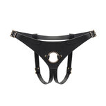 Dark Secret exclusief leren Strap-On Harnas - handgemaakt in Japan - zwart Dark Secret exclusief leren Strap-On Harnas - handgemaakt in Japan - zwart