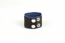 Kiotos Leather Polsband leer - blauw/zwart Kiotos Leather Polsband leer - blauw/zwart