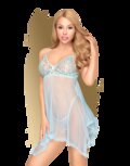 Penthouse - Kanten Babydoll Met String NAUGHTY DOLL - Blauw