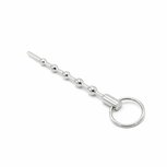 Kiotos Steel - Solid Spaced Beads Penis Stick - Penisplug met Bolletjes en Trekring Kiotos Steel - Solid Spaced Beads Penis Stick - Penisplug met Bolletjes en Trekring