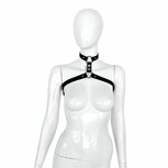 Kiotos Deluxe - Collar - Luxe Zwart Leren Halsband met Borstriemen - Voor Vrouwen - Verstelbaar Kiotos Deluxe - Collar - Luxe Zwart Leren Halsband met Borstriemen - Voor Vrouwen - Verstelbaar