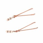 Kiotos - Rosé gouden tepelklemmen met stras steentjes