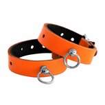 Kiotos Leather - Polsboeien Leder met Kleine O-ring - Oranje Kiotos Leather - Polsboeien Leder met Kleine O-ring - Oranje